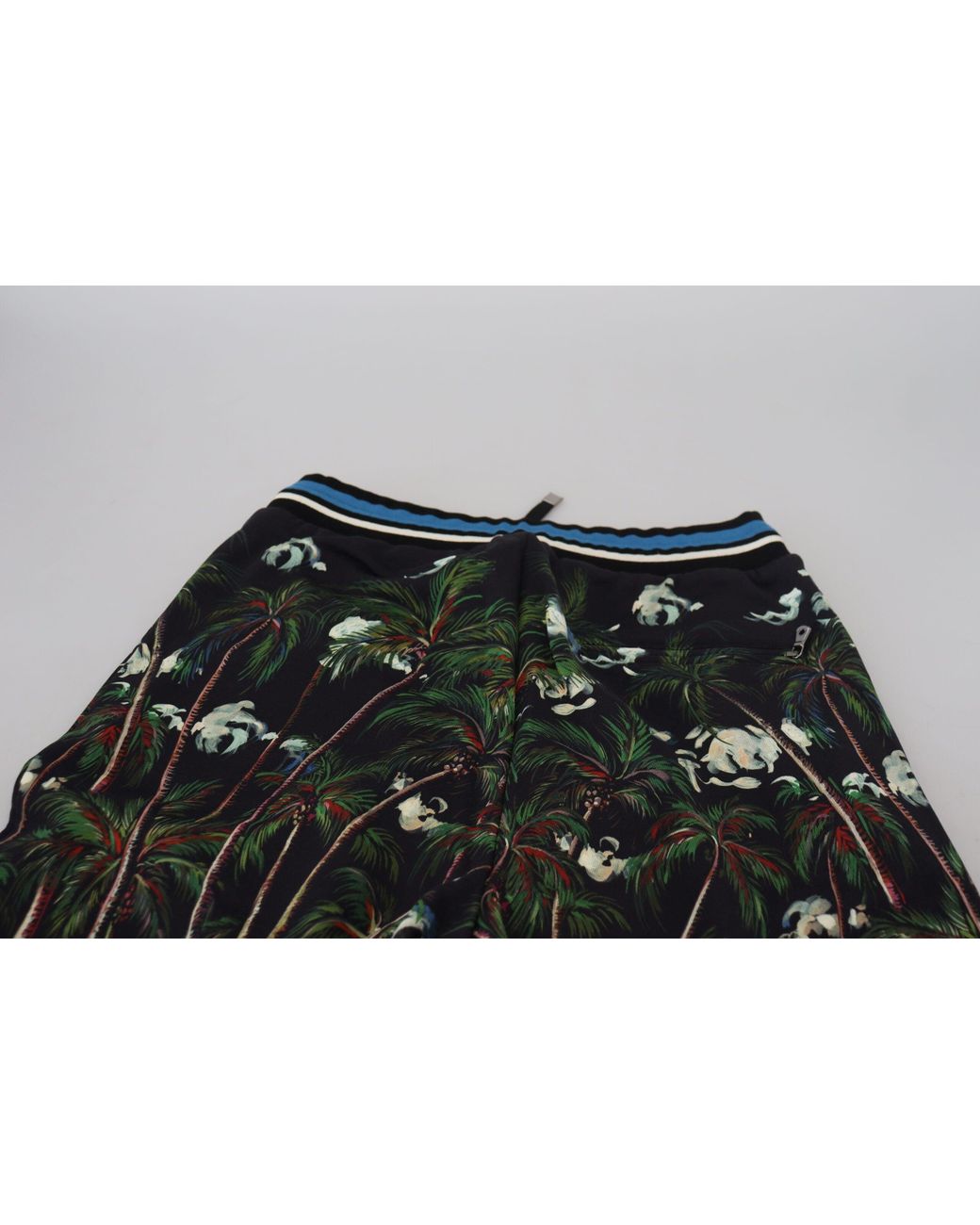 Dolce & Gabbana Black Cotton Volcano Print Casual Shorts for men
