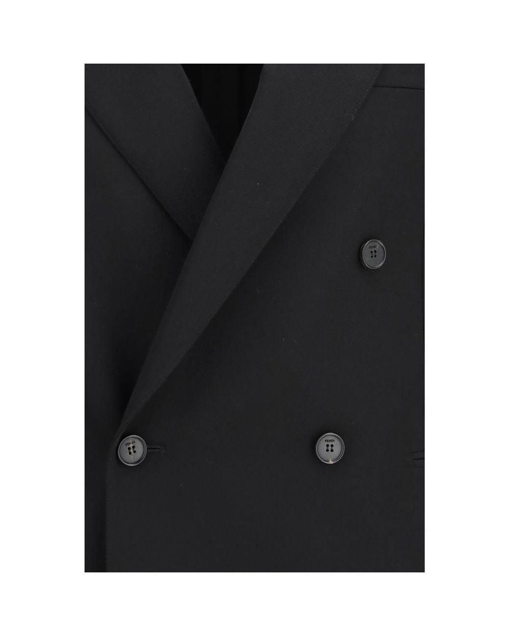 Fendi Black Wool Oves Aries Blazer