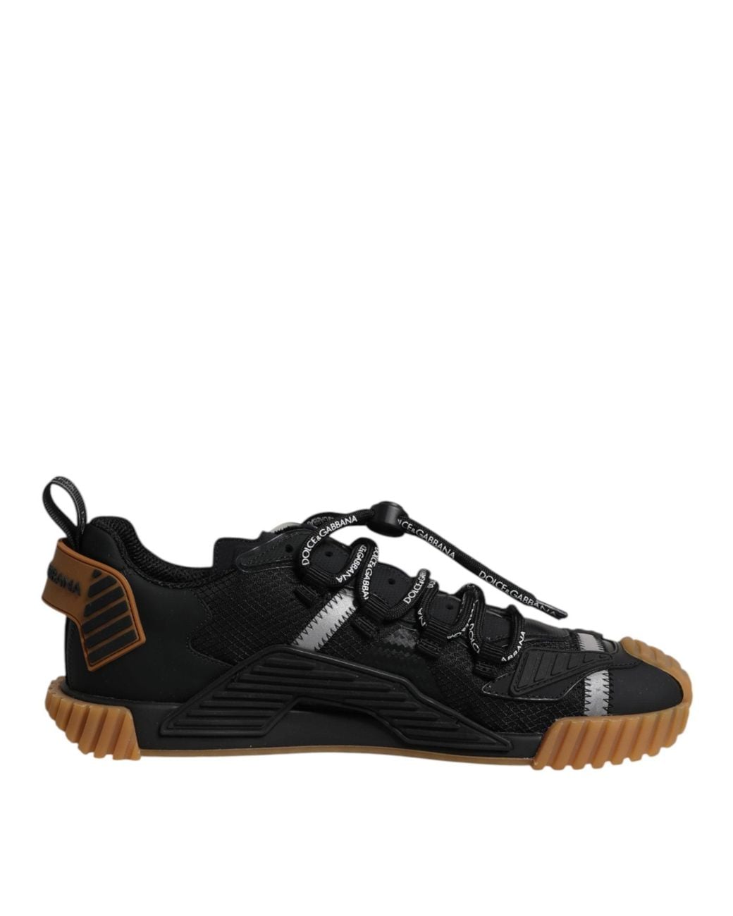 Dolce & Gabbana Black Logo Lace Up Low Top Ns1 Sneakers Shoes for men