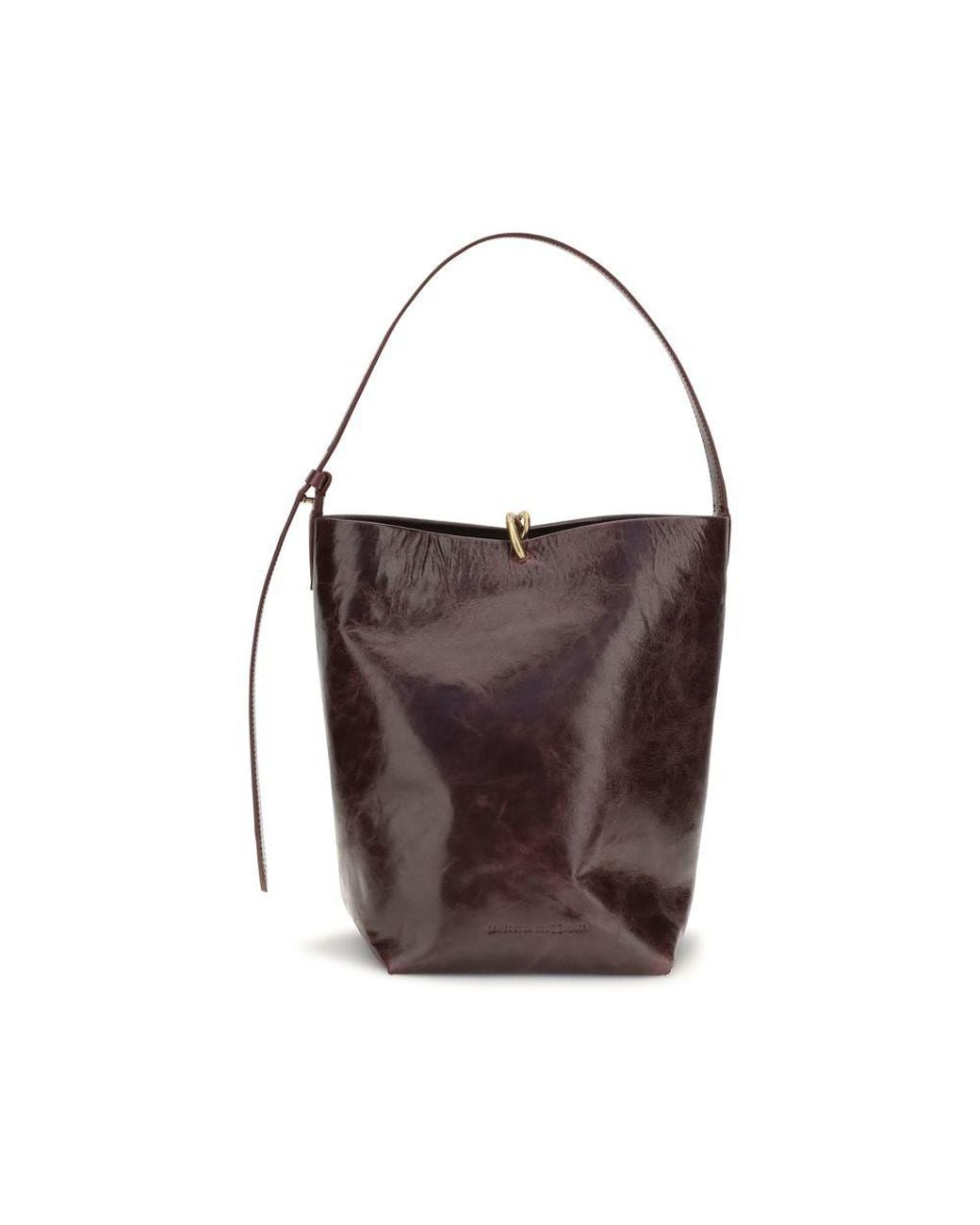 Benedetta Bruzziches Brown Bordeaux Calf Leather Bos Taurus Shoulder Bag