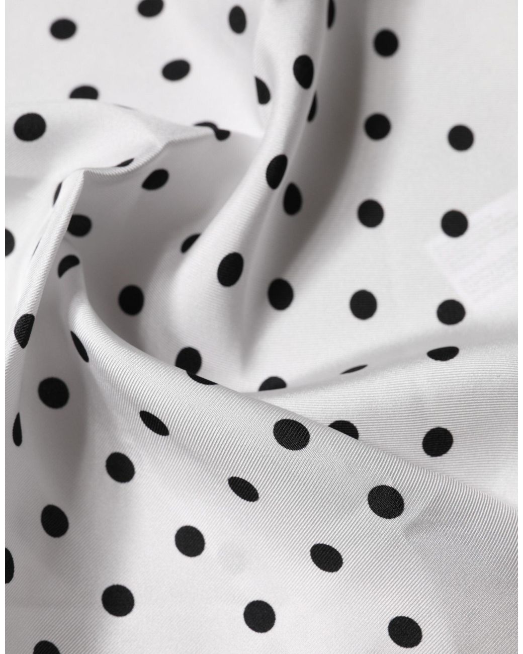 Dolce & Gabbana White Polka Dot Square Handkerchief Scarf for men