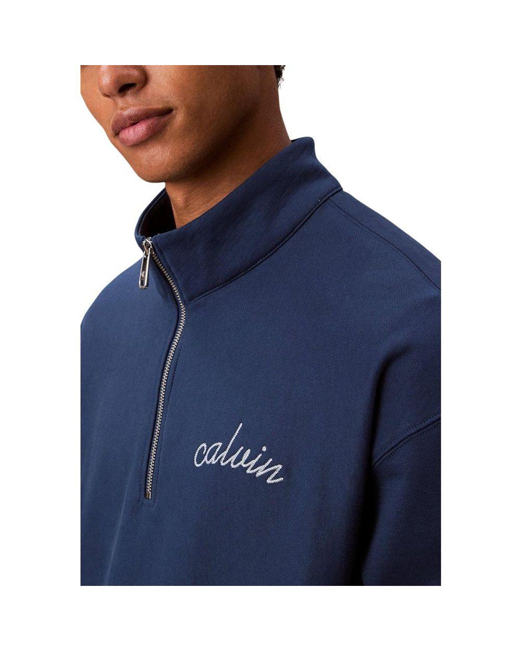 Calvin Klein Blue Cotton Sweatshirt for men