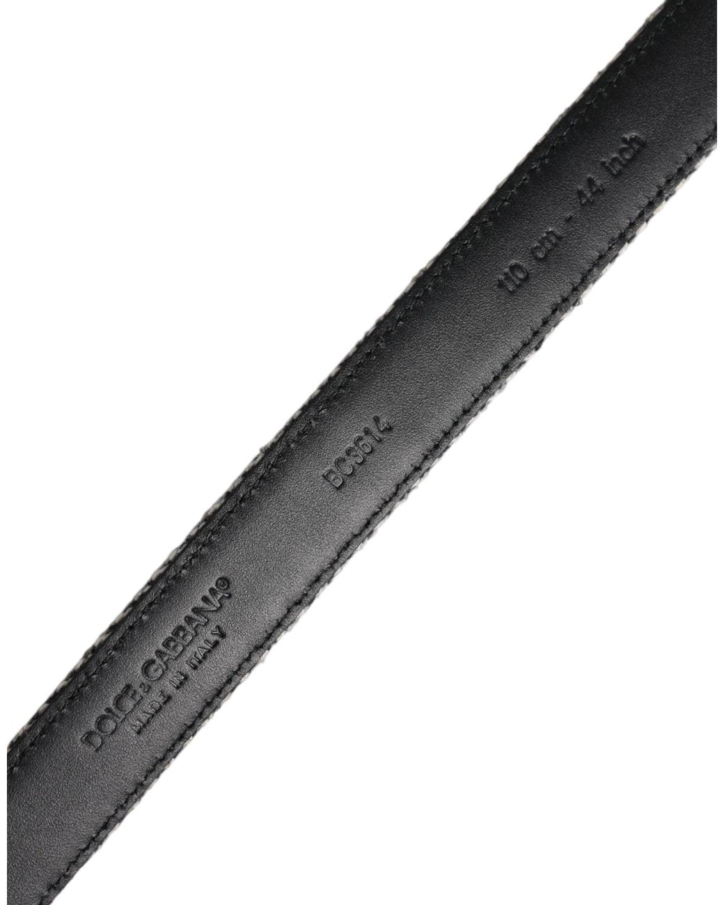 Dolce & Gabbana Black Tone Metal Buckle Belt for men
