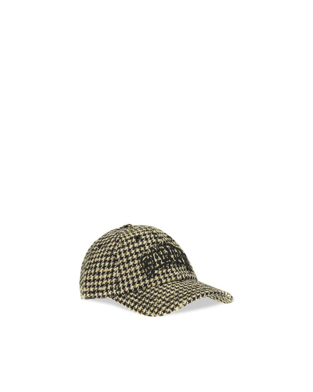 Ganni Green Multicolor Marabou Cap (baseball Hat)