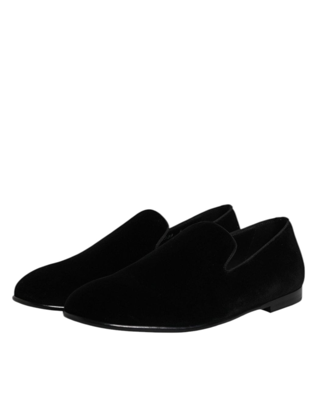 Dolce & Gabbana Black Velvet Loafer Slipon for men