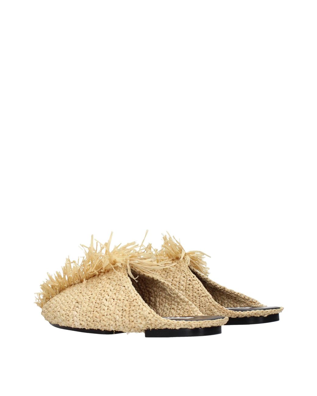 Jil Sander Natural Raffia Slippers