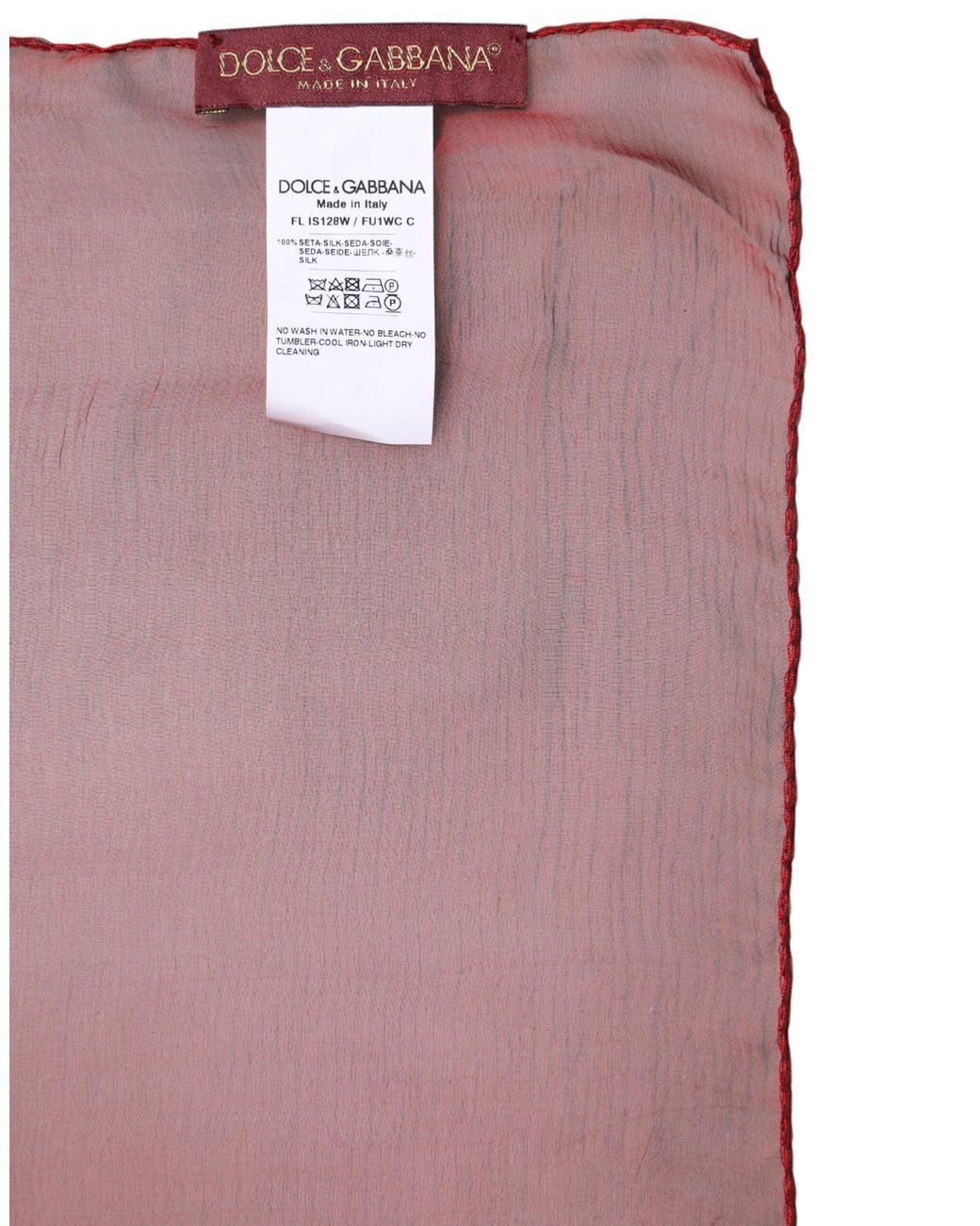 Dolce & Gabbana Red Silk Rectangle Wrap Shawl Scarf