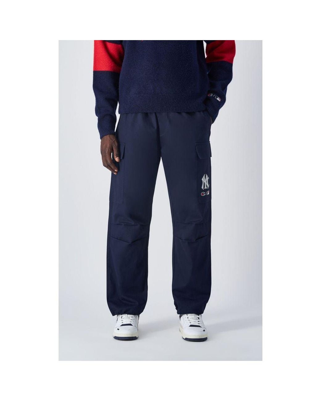 Champion Blue Cotton Cargo Pants for men