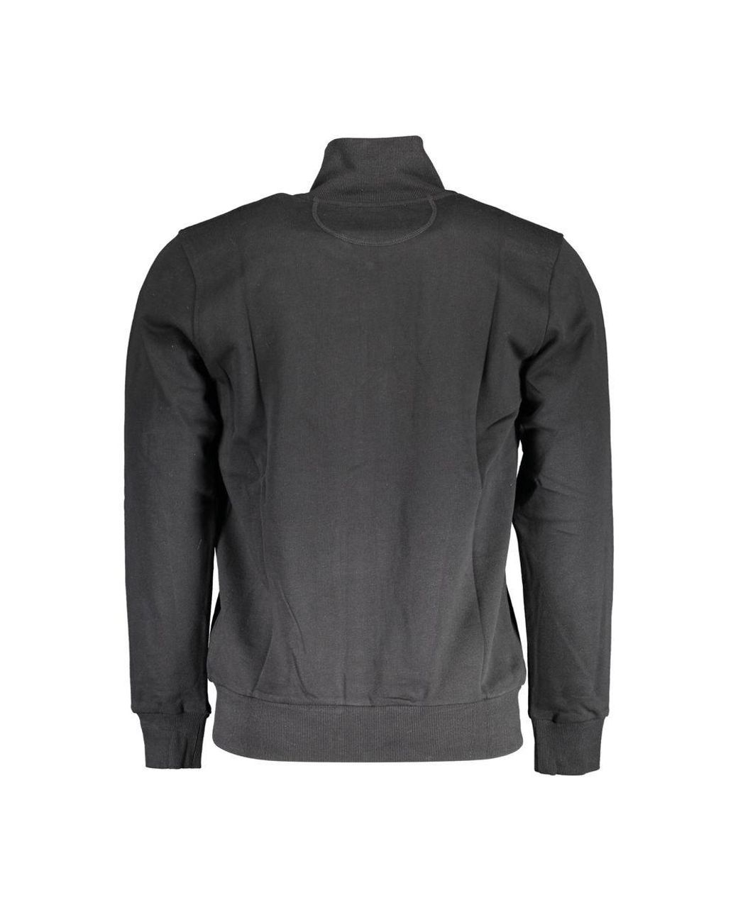 La Martina Black Cotton Sweater for men