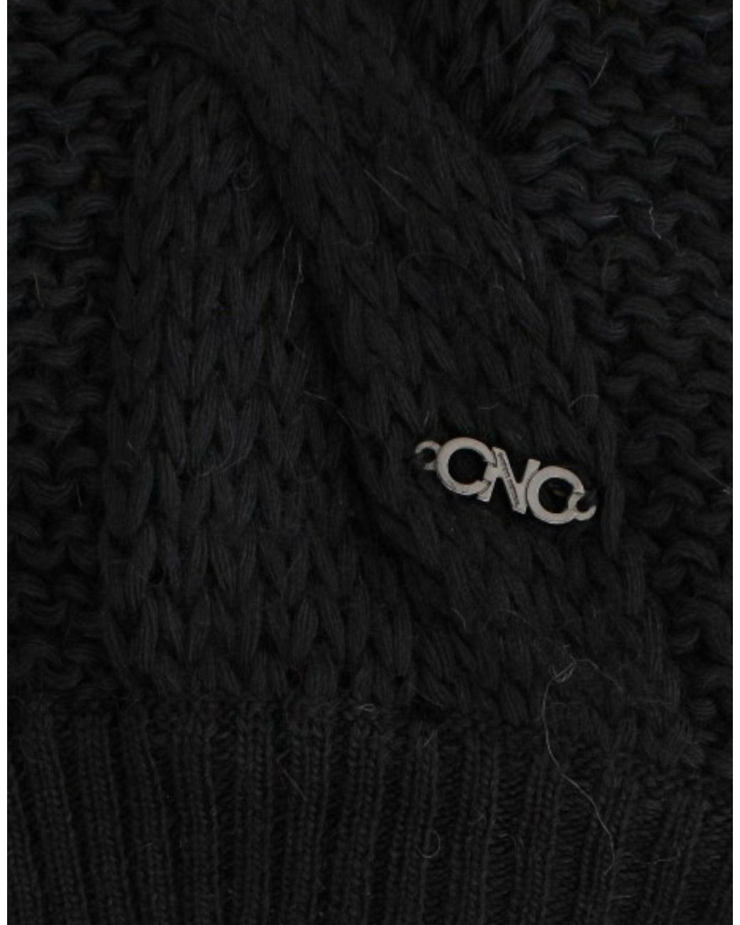 CoSTUME NATIONAL Black Chic Sleeveless Knitted Vest Cardigan