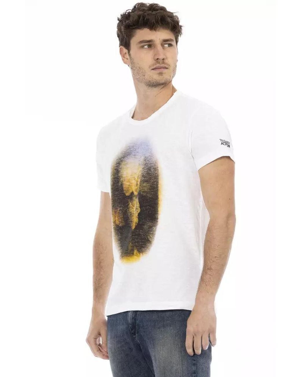 TRUSSARDI ACTION White Cotton Men's T for men