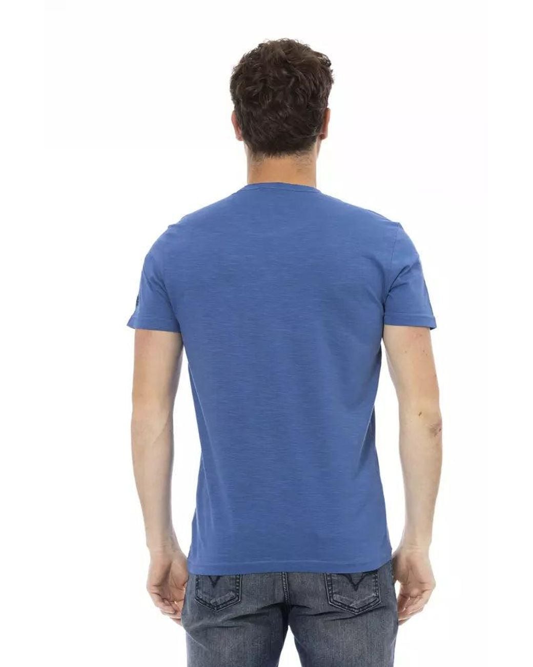 TRUSSARDI ACTION Blue Cotton Men T for men