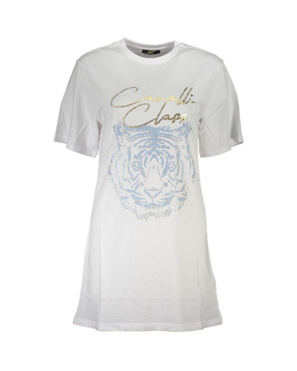 Roberto Cavalli White Cotton T-Shirt