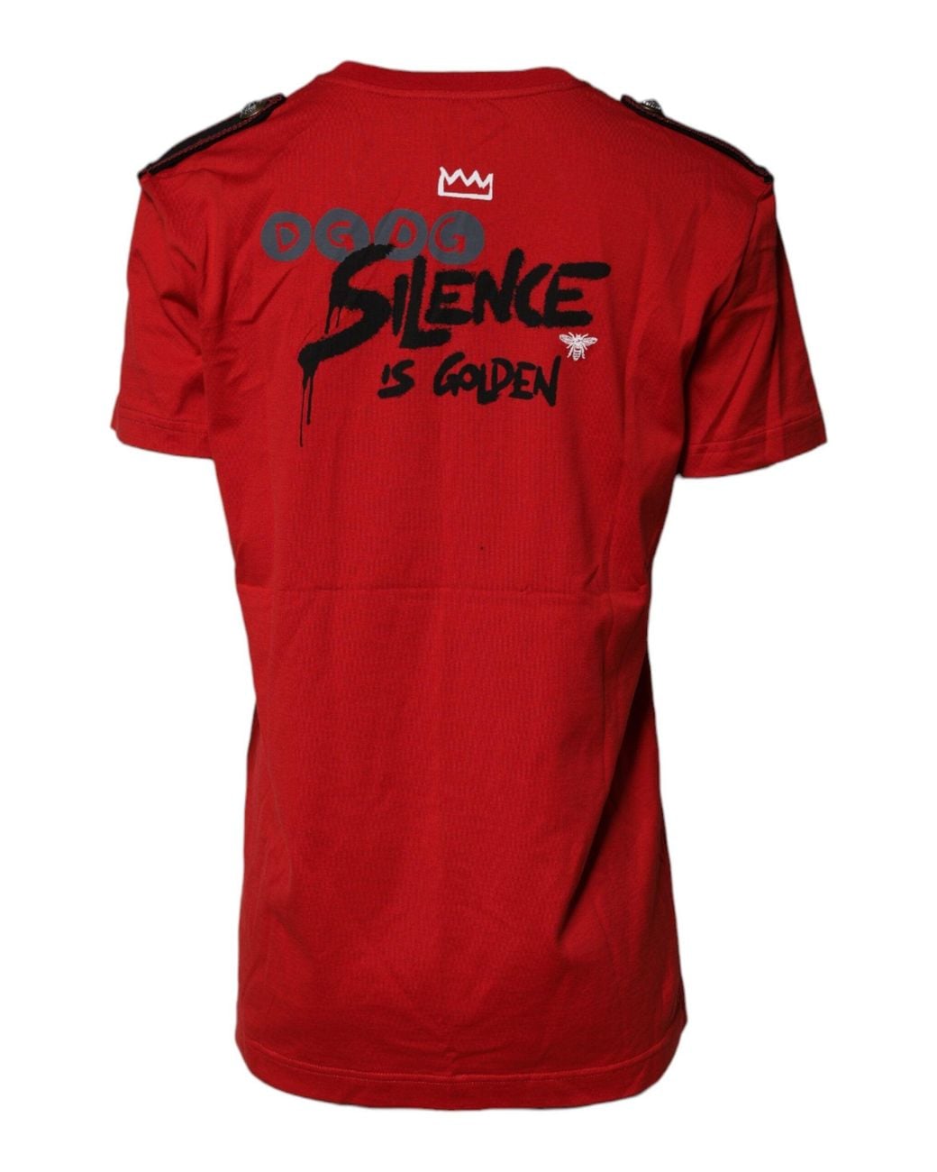 Dolce & Gabbana Red Cotton Graphic Print Crew Neck T for men