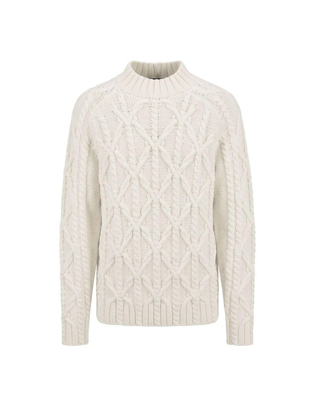 Malo White Cotton Men's Sweater for men