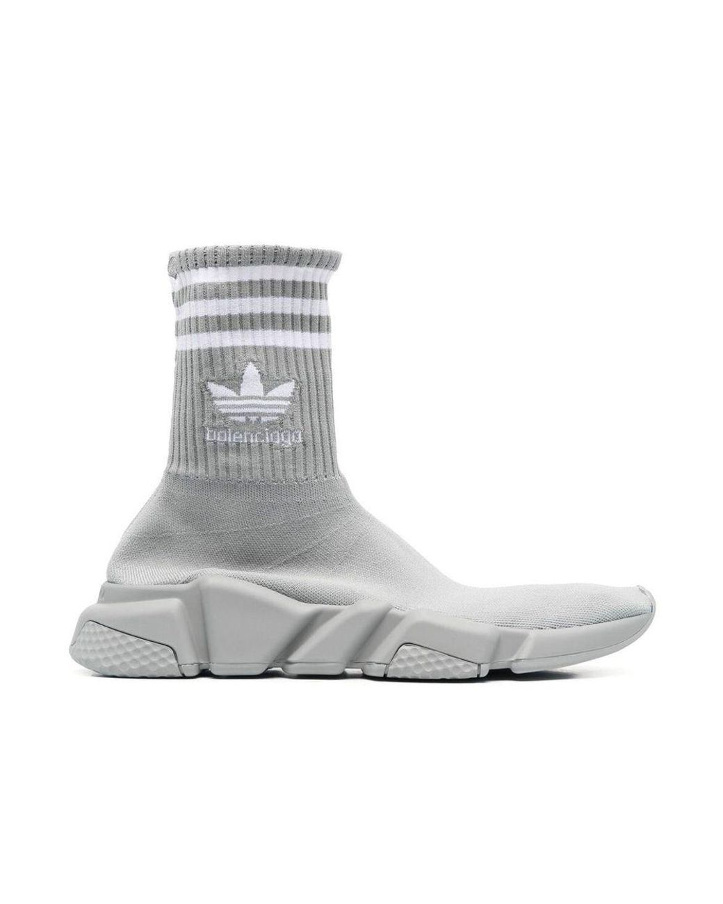 BALENCIAGA X ADIDAS Gray Speed 2.0 Lt Sock Sneakers