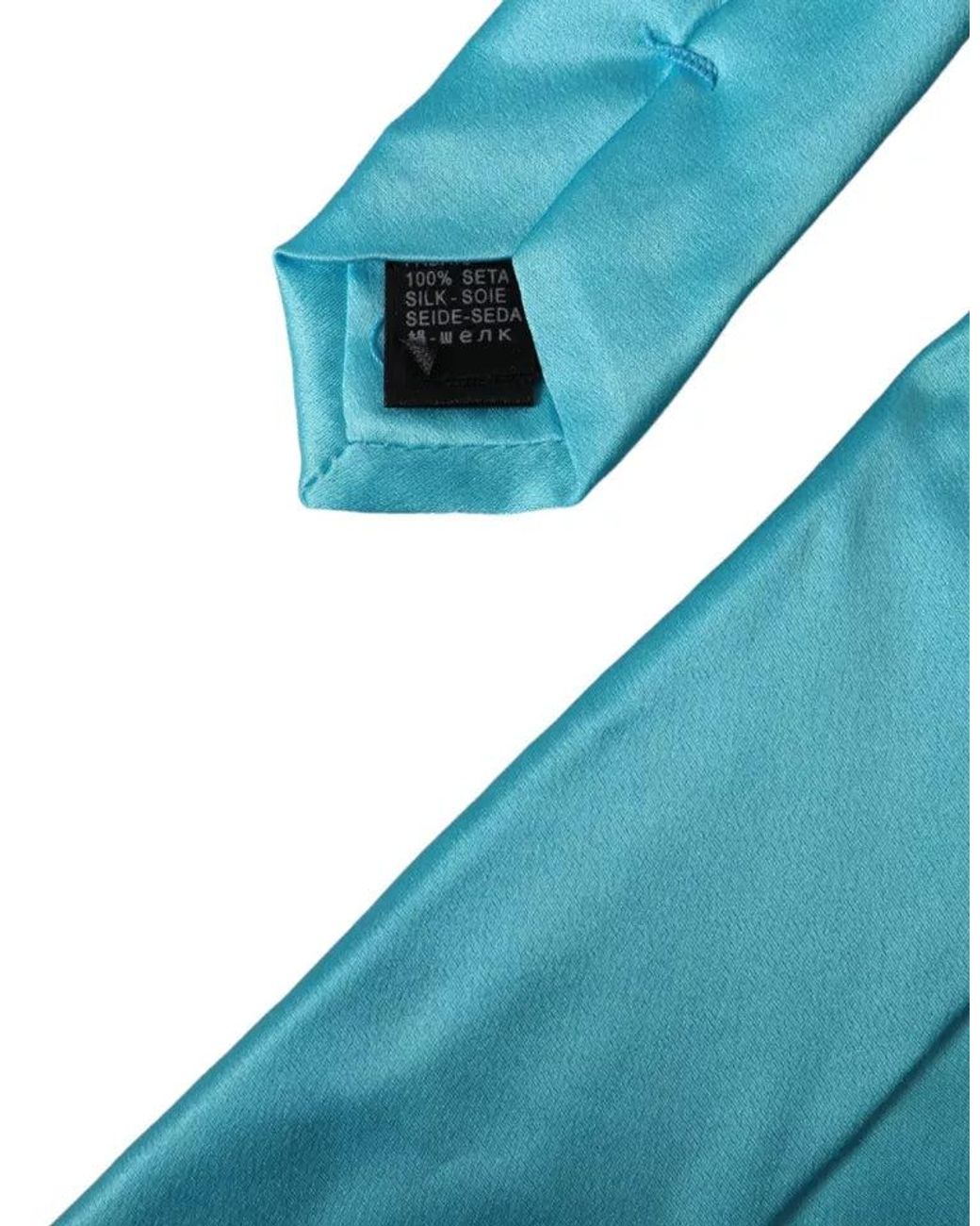 Dolce & Gabbana Blue Silk Necktie Solid for men