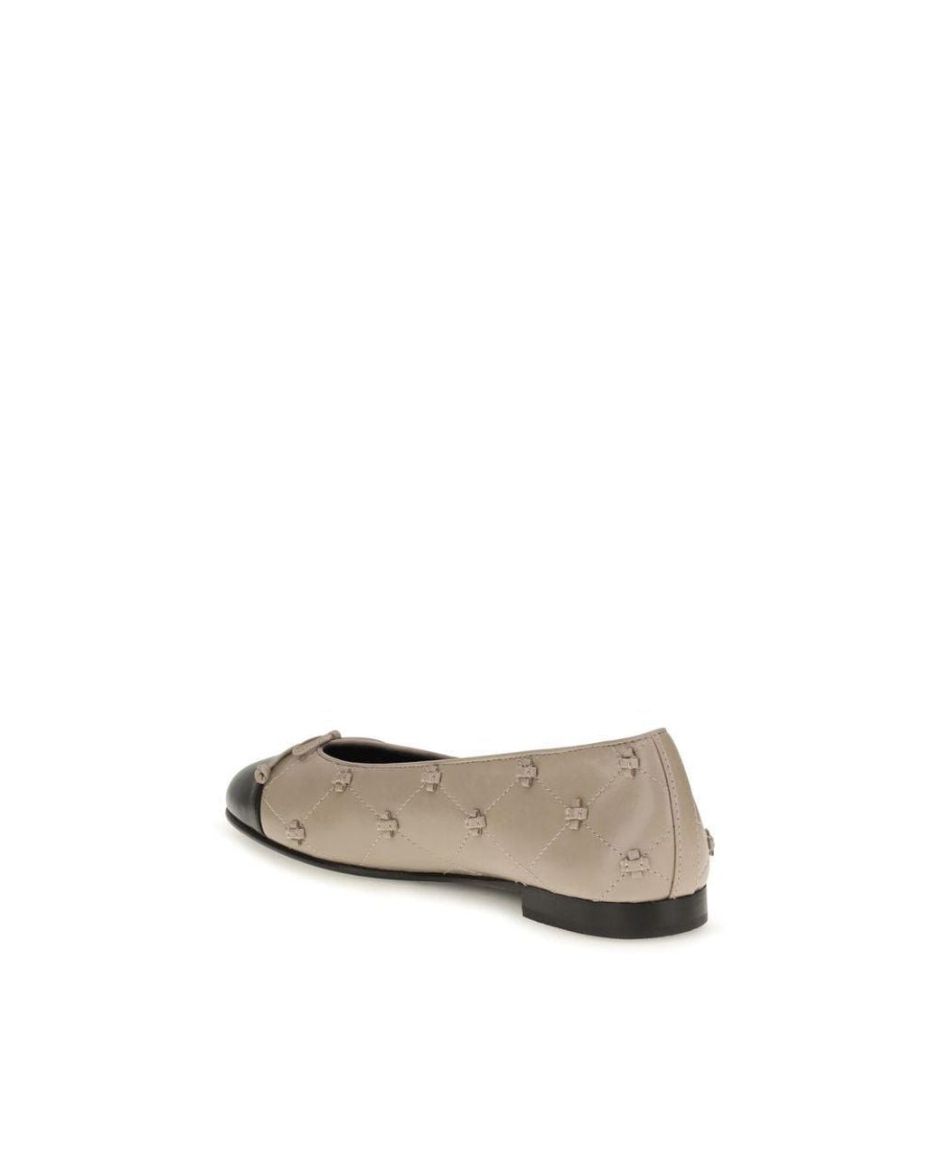 Tory Burch Multicolor Beige Calf Leather Bos Taurus Ballet Flats