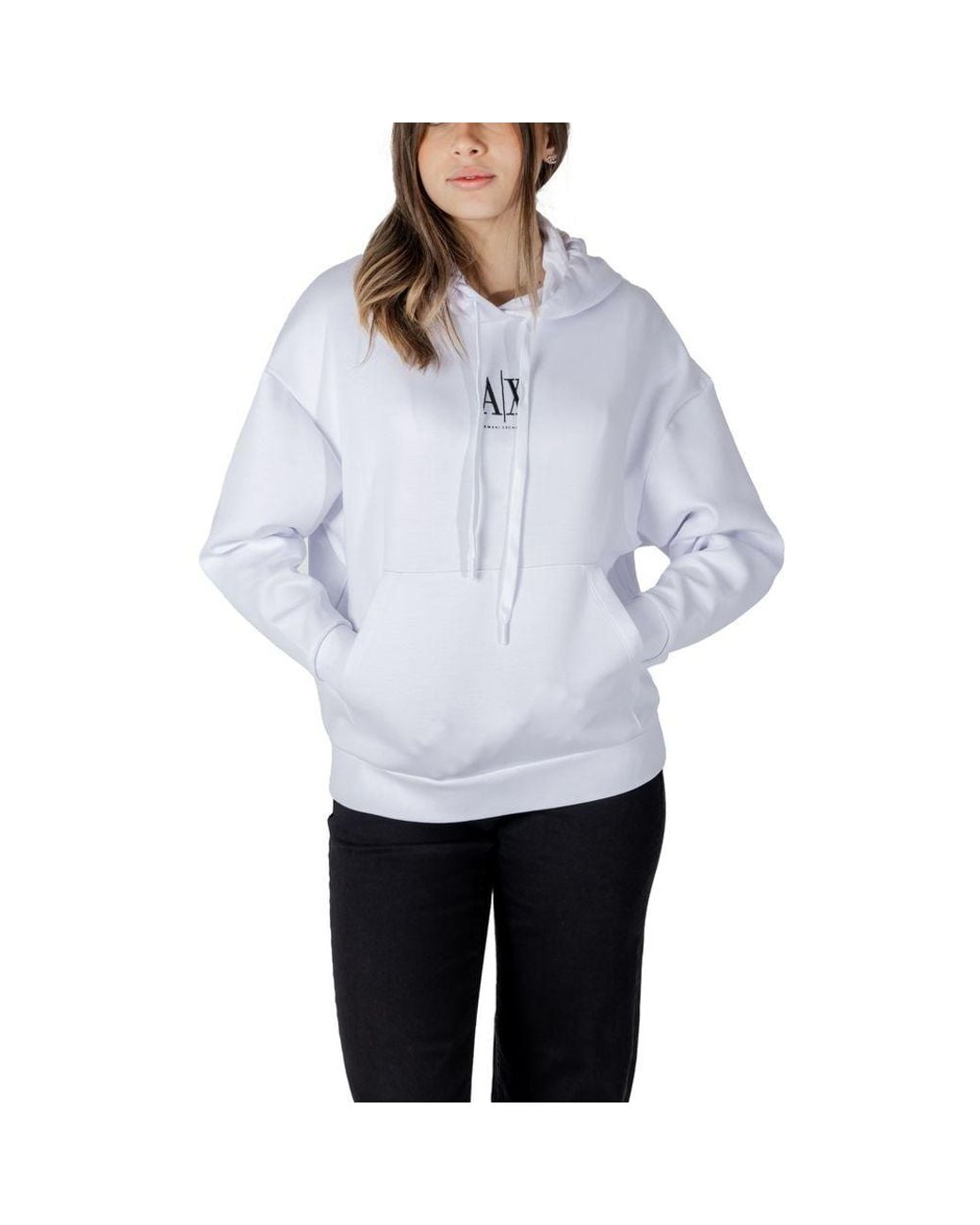 ARMANI EXCHANGE White Cotton Hoody