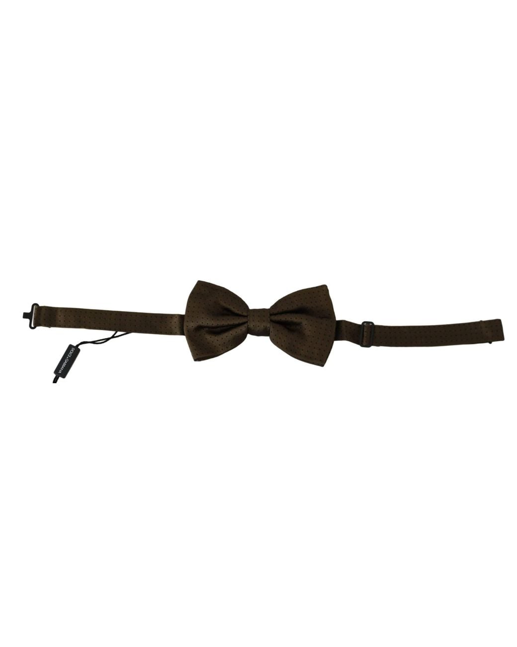 Dolce & Gabbana Black Polka Dots Silk Adjustable Neck Papillon Bow Tie for men