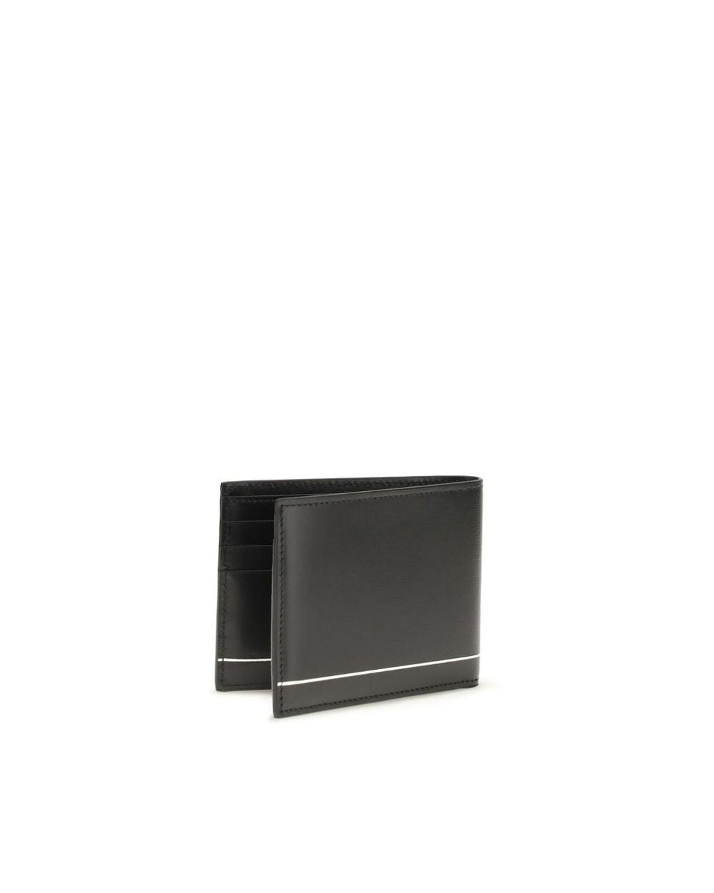 Ferragamo Black Calf Leather Bos Taurus Wallet for men