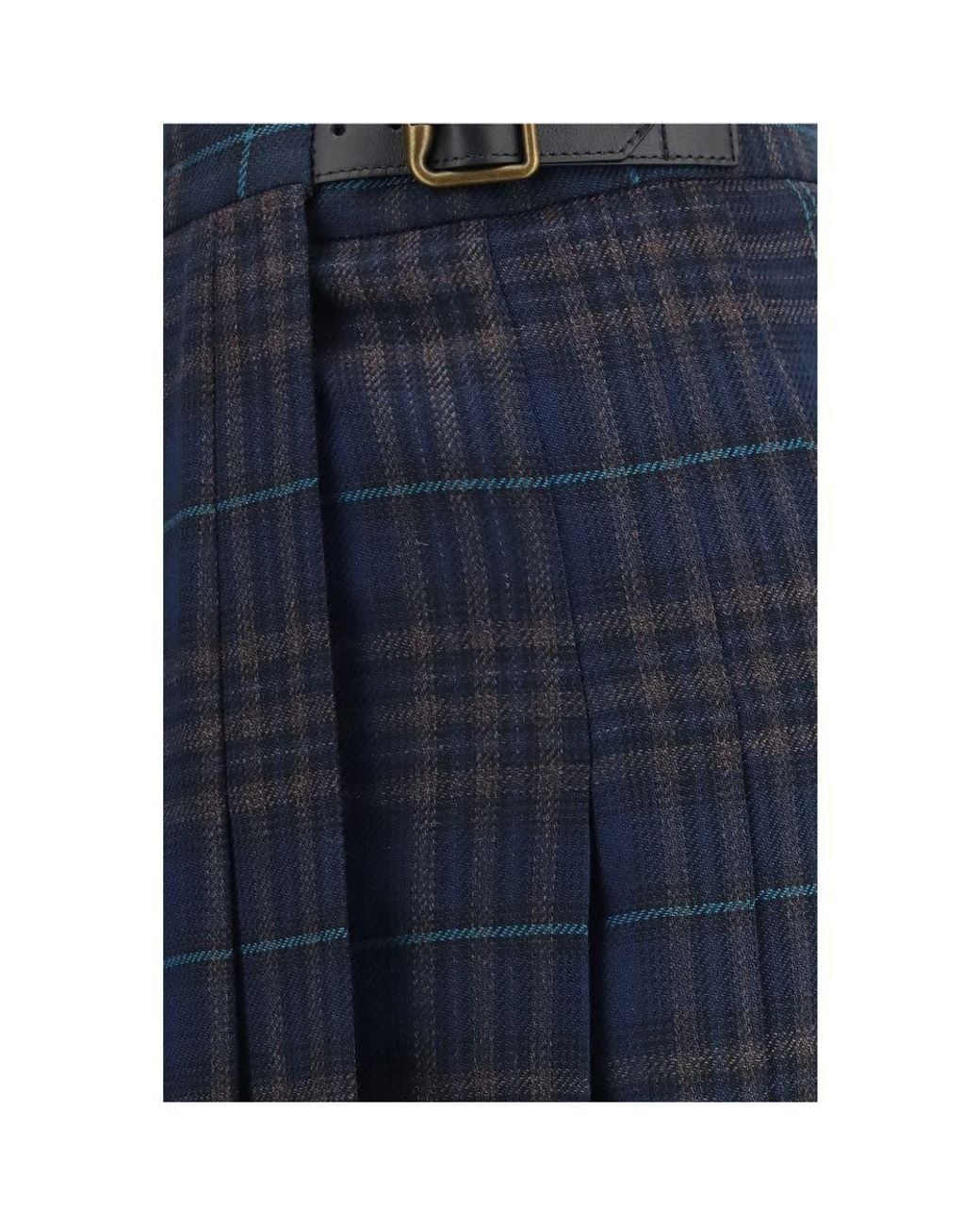 Burberry Blue Polyester Long Skirt