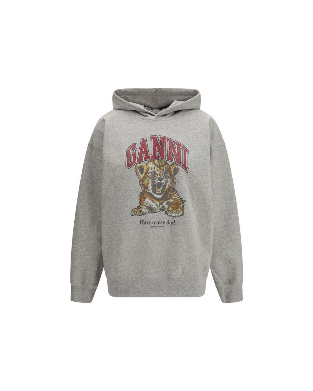 Ganni Gray Cotton Sweatshirt