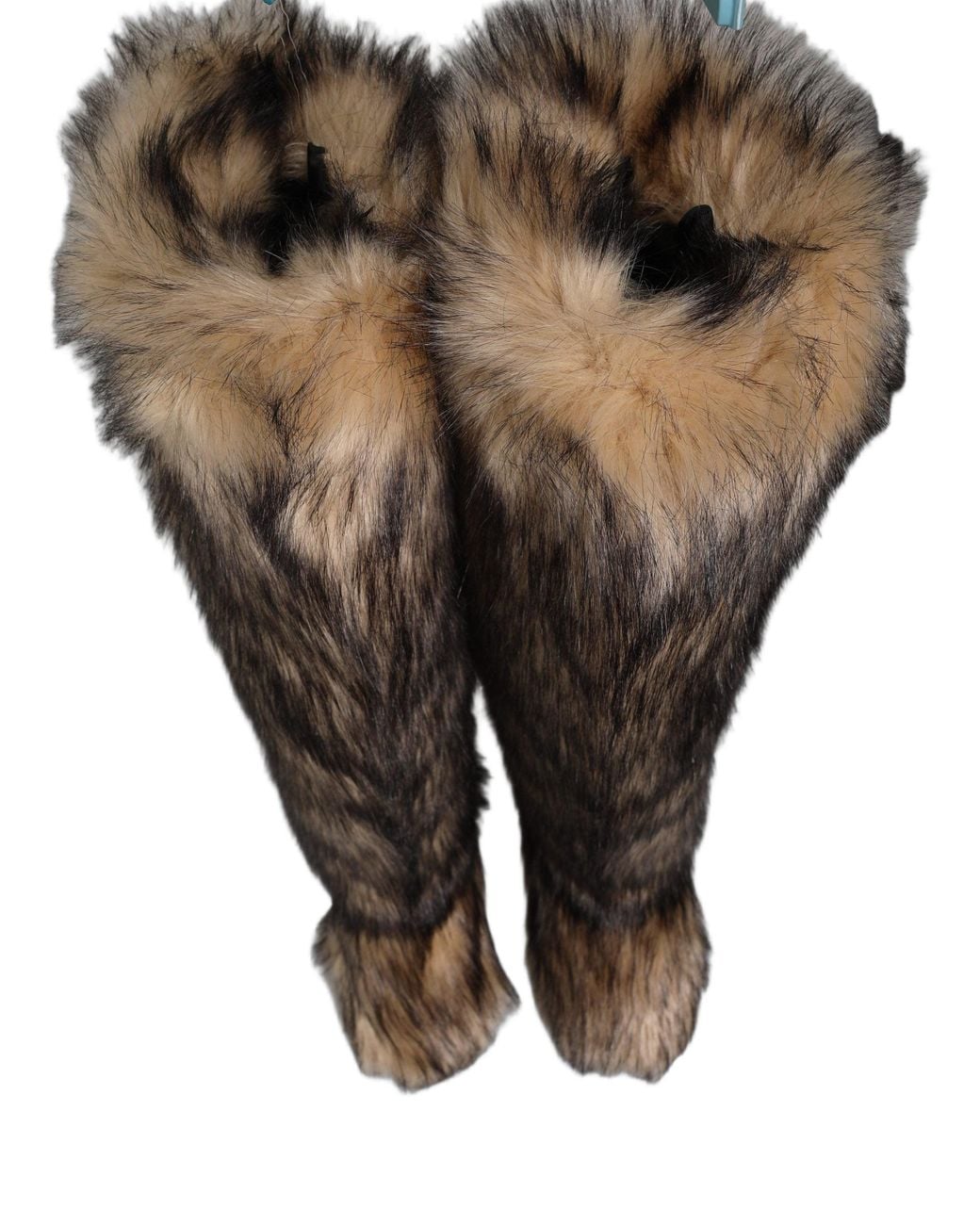 Dolce & Gabbana Brown Faux Skim Ski Fur Knee High Boots Shoes for men