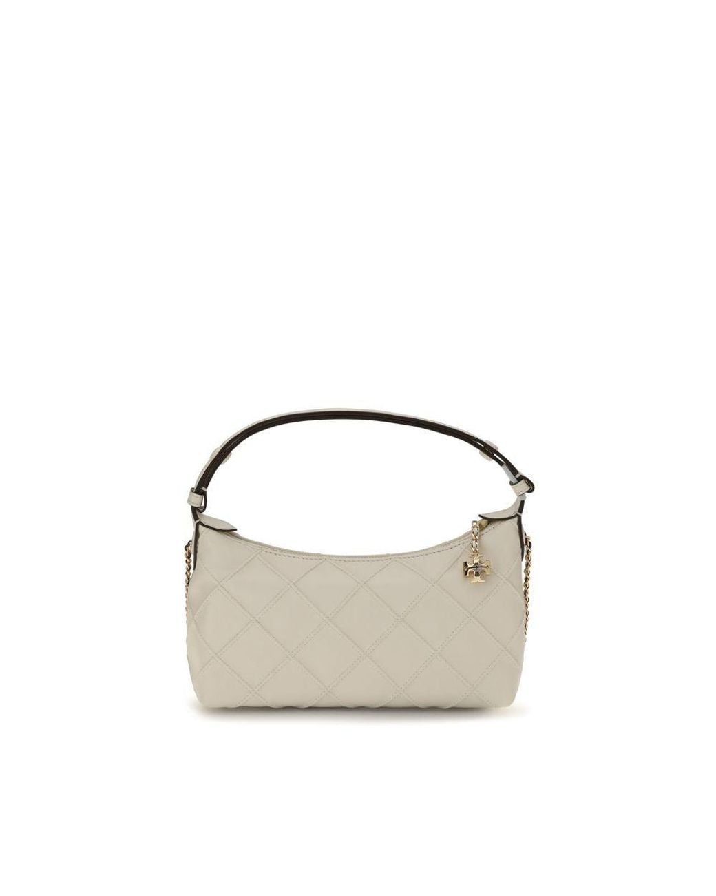 Tory Burch Metallic Beige Calf Leather Bos Taurus Handbag