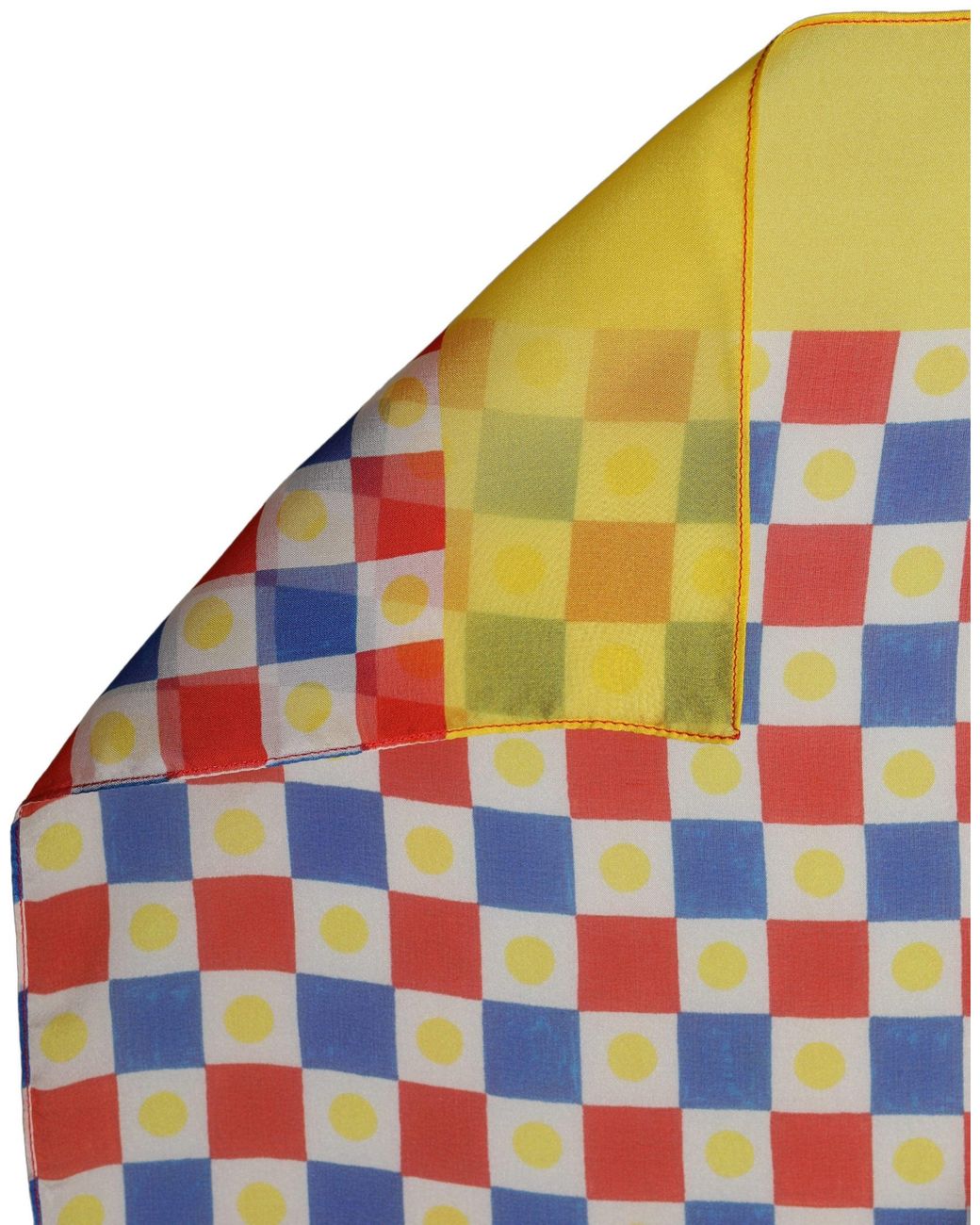 Dolce & Gabbana Orange Multicolor Silk Carretto Foulard Scarf