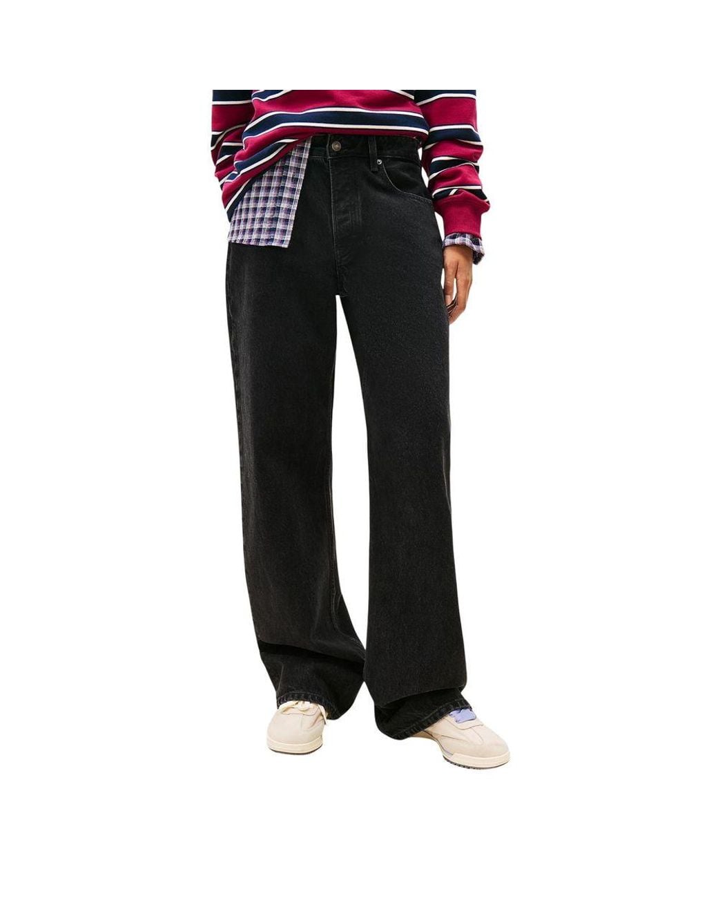 Tommy Hilfiger Black Recycled Cotton Bootcut Jeans