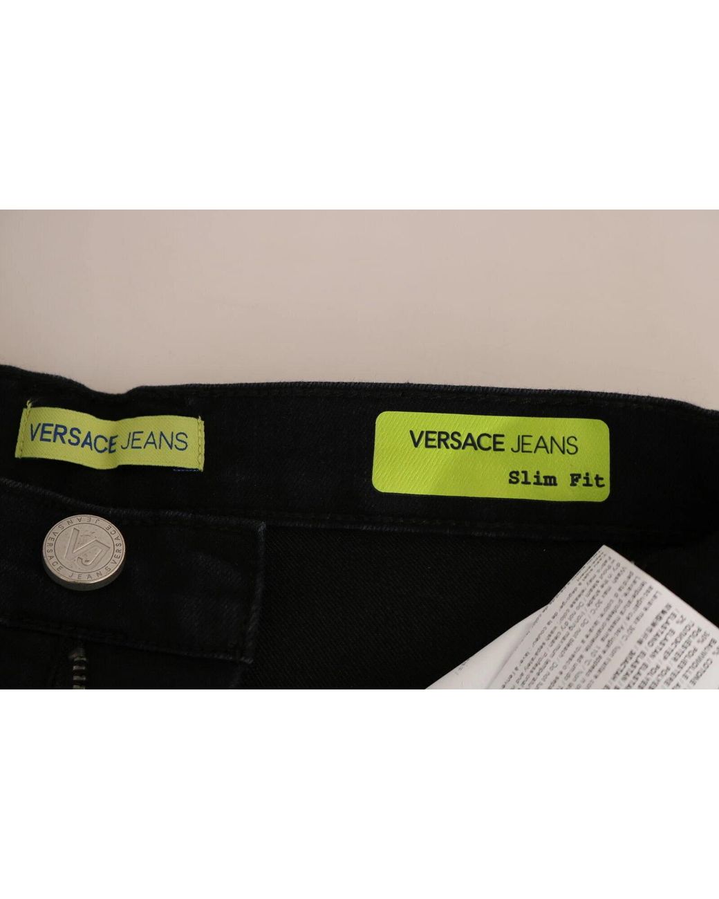 Versace Jeans Couture Dark Black Dora Slim Fit Denim Pants