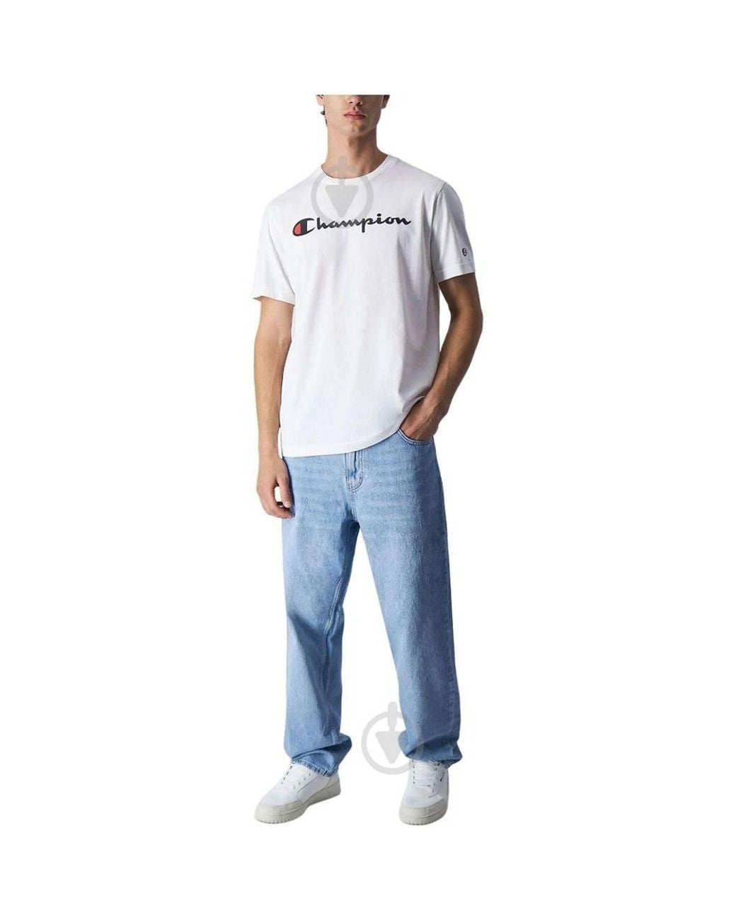 Champion White Cotton Sweatshirt for men