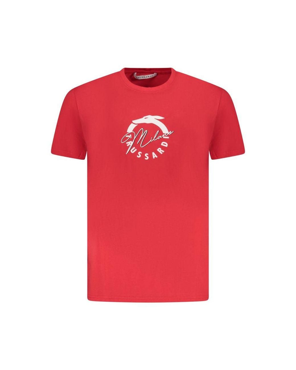 Trussardi Red Cotton T-Shirt for men