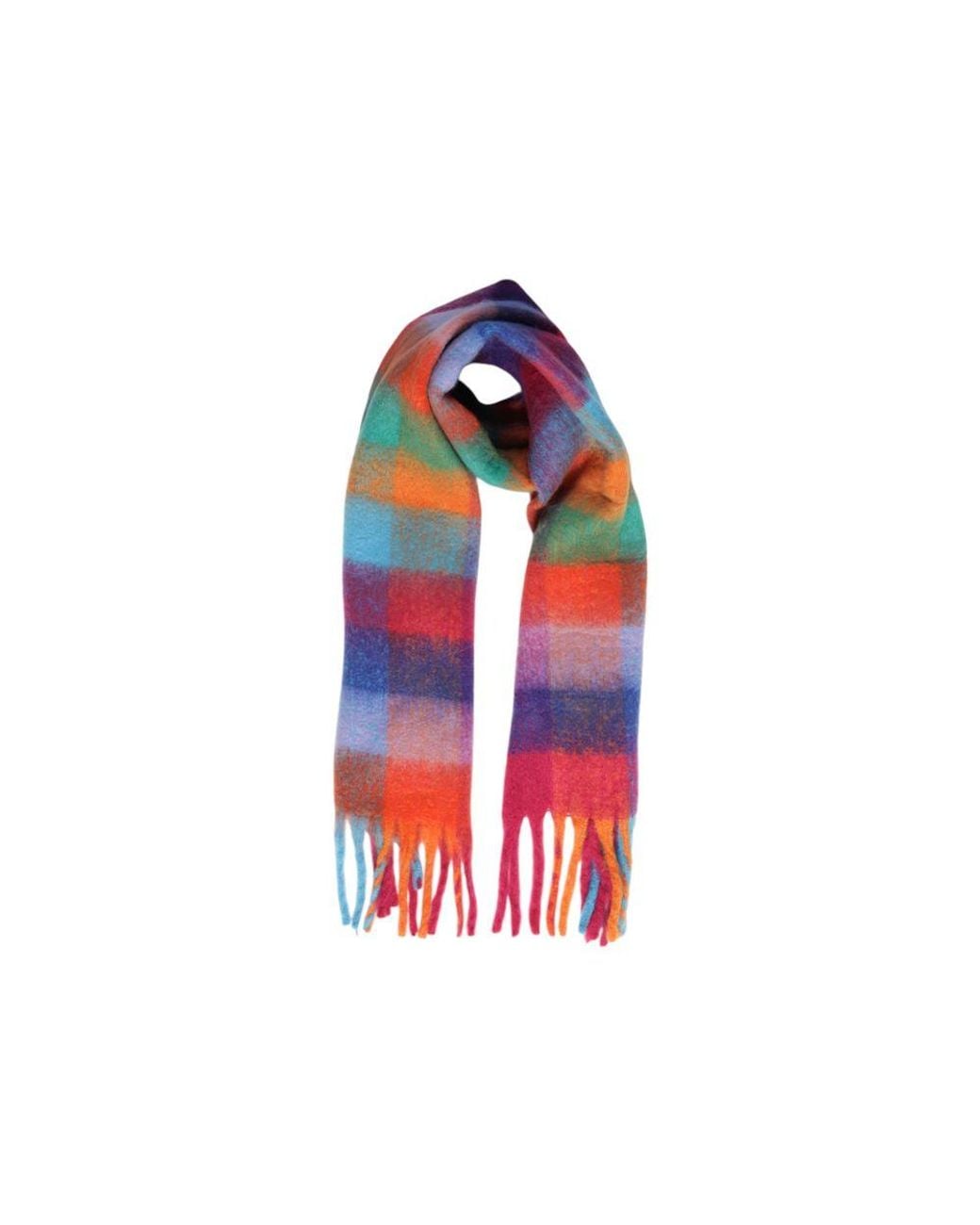 Pieces Red Orange Recycled Polyester Scarf