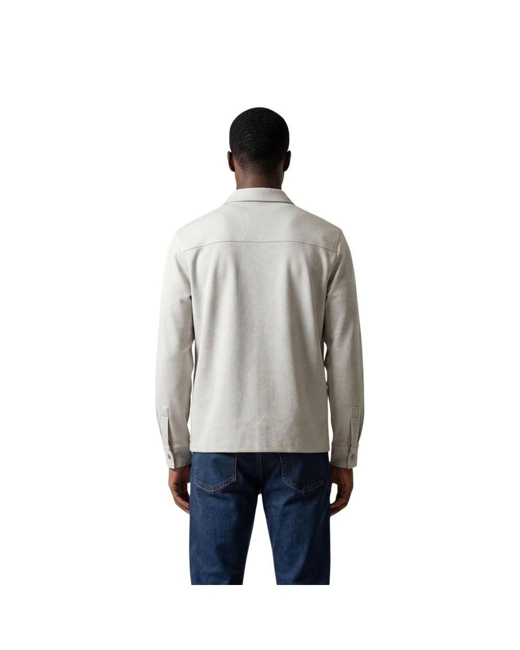 Boss White Gray Cotton Sweatshirt for men