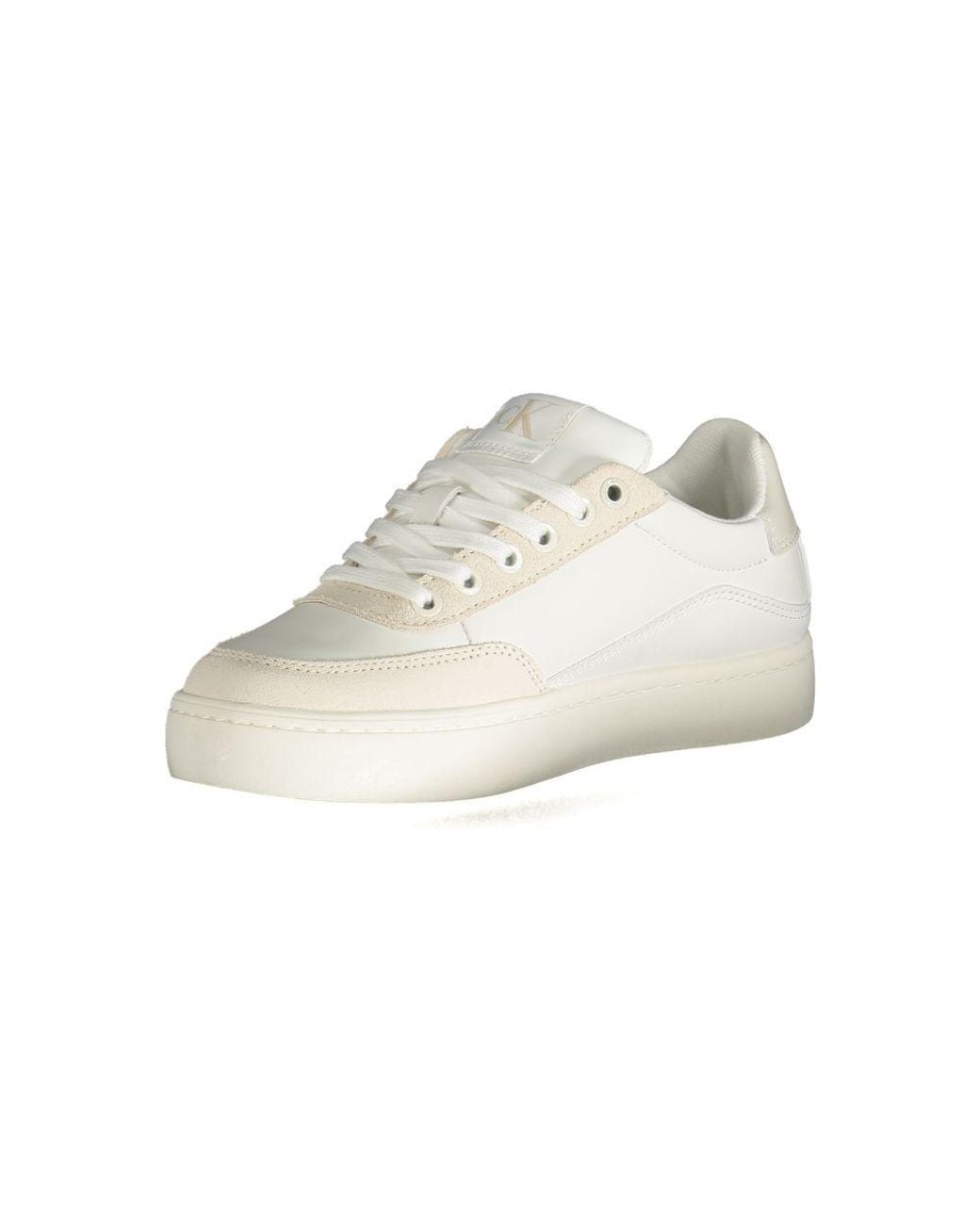 Calvin Klein White Ck Low Top Sneaker Casual Style