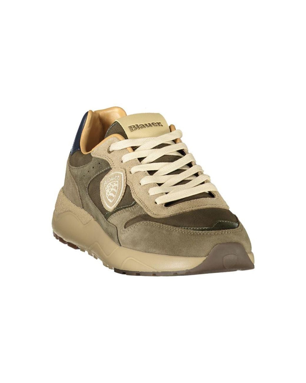 Blauer Green Polyester Athletic Sneakers for men