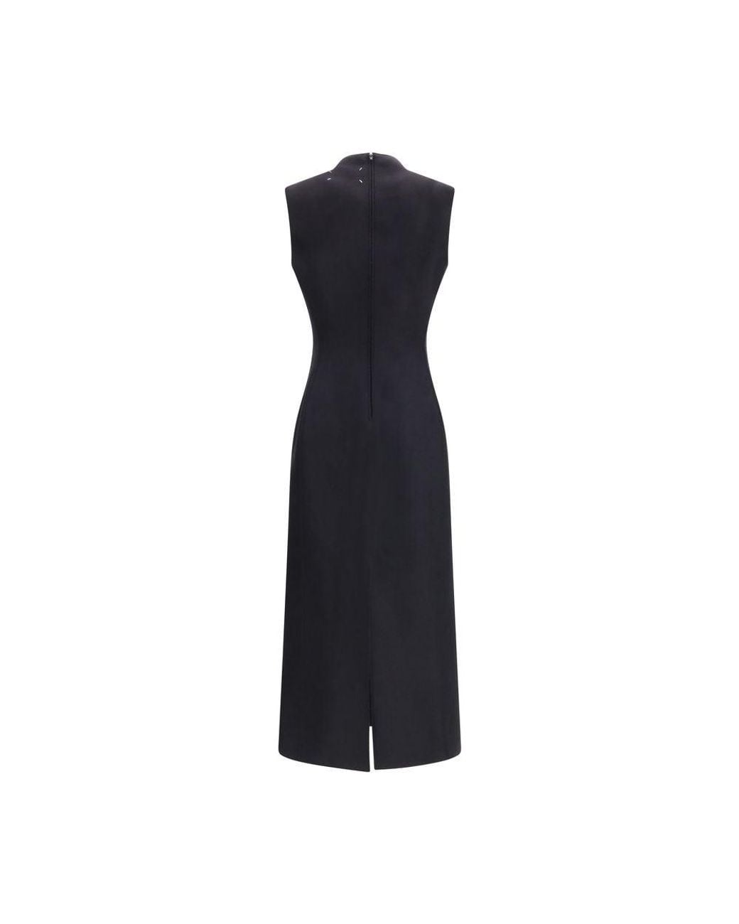 Maison Margiela Blue Black Wool Oves Aries Casual Dress