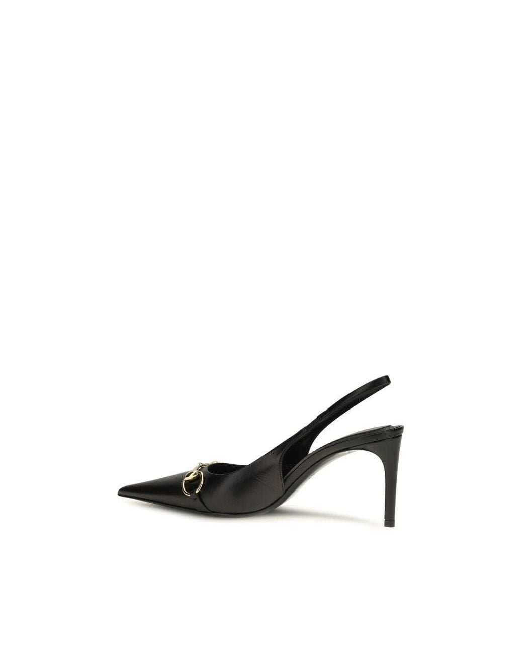 Gucci Black Calf Leather Bos Taurus High Heel Pumps