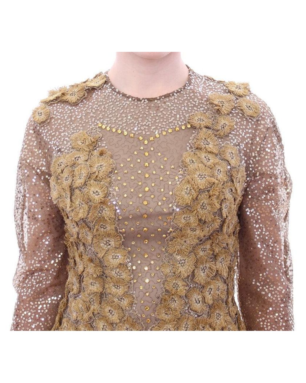 Lanre Da Silva Ajayi Natural Long Lace Maxi Crystal Dress