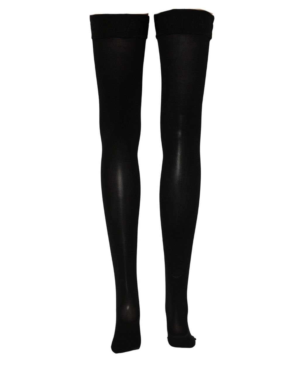 Dolce & Gabbana Black 100% Nylon Thigh High Stockings Socks