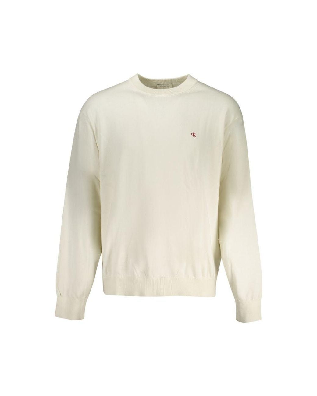 Calvin Klein White Cotton Sweater Clothing for men