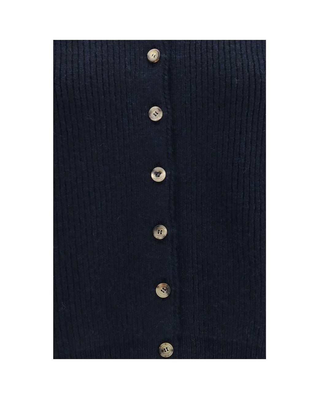 Khaite Blue Cashmere Cardigan