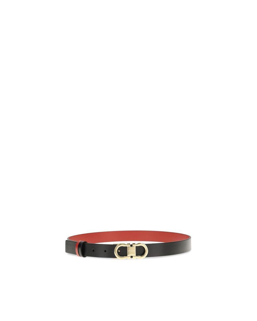 Ferragamo Black Calf Leather Bos Taurus Regular Belt