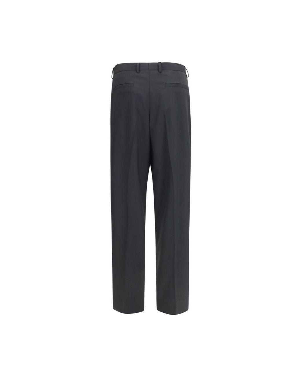 Dolce & Gabbana Gray Black Wool Oves Aries Dress Pants for men
