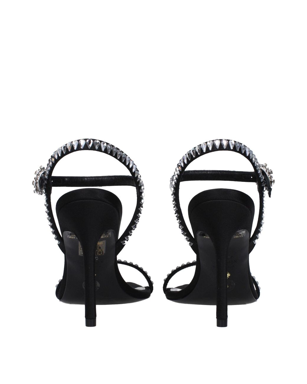 Stuart Weitzman Black Satin Sandal for men