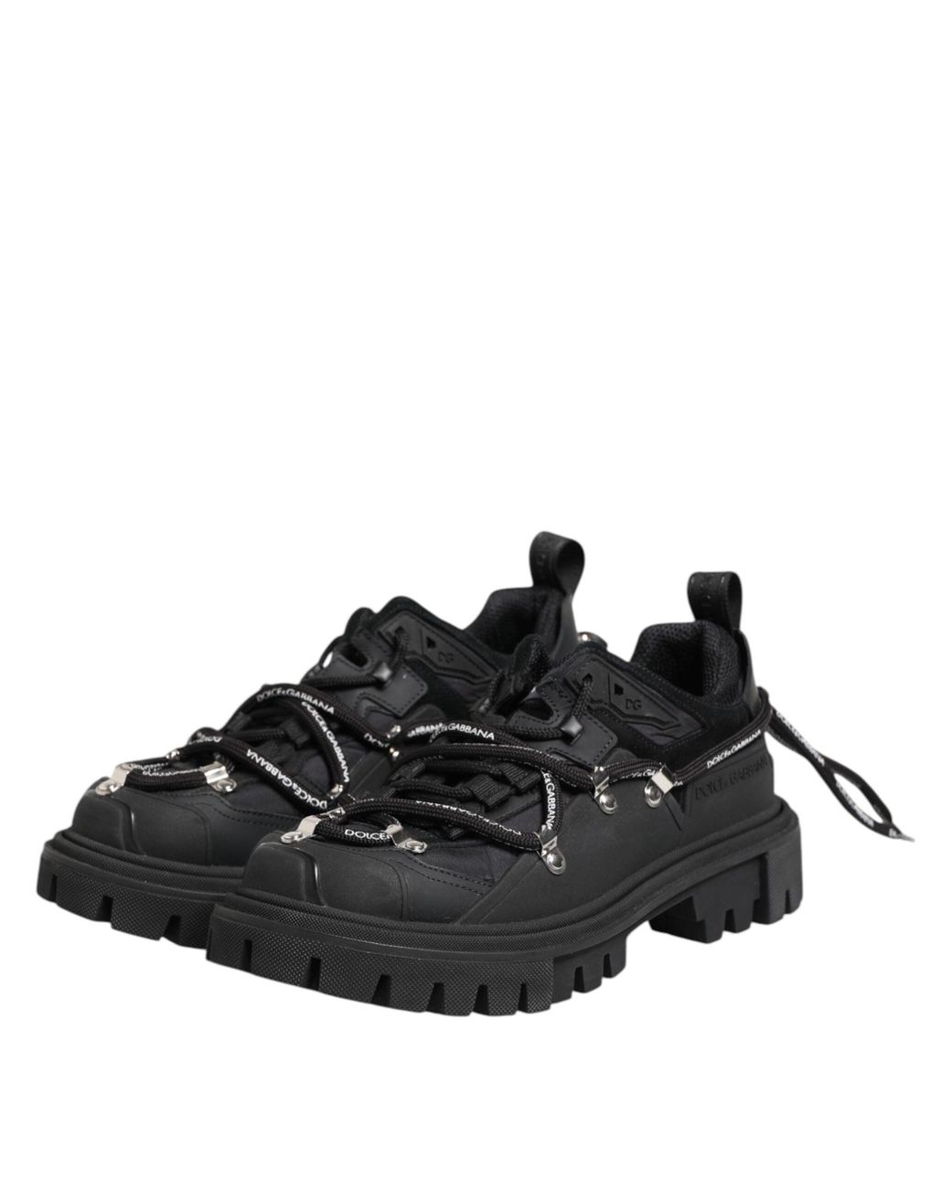 Dolce & Gabbana Black Lace-Up Boots for men