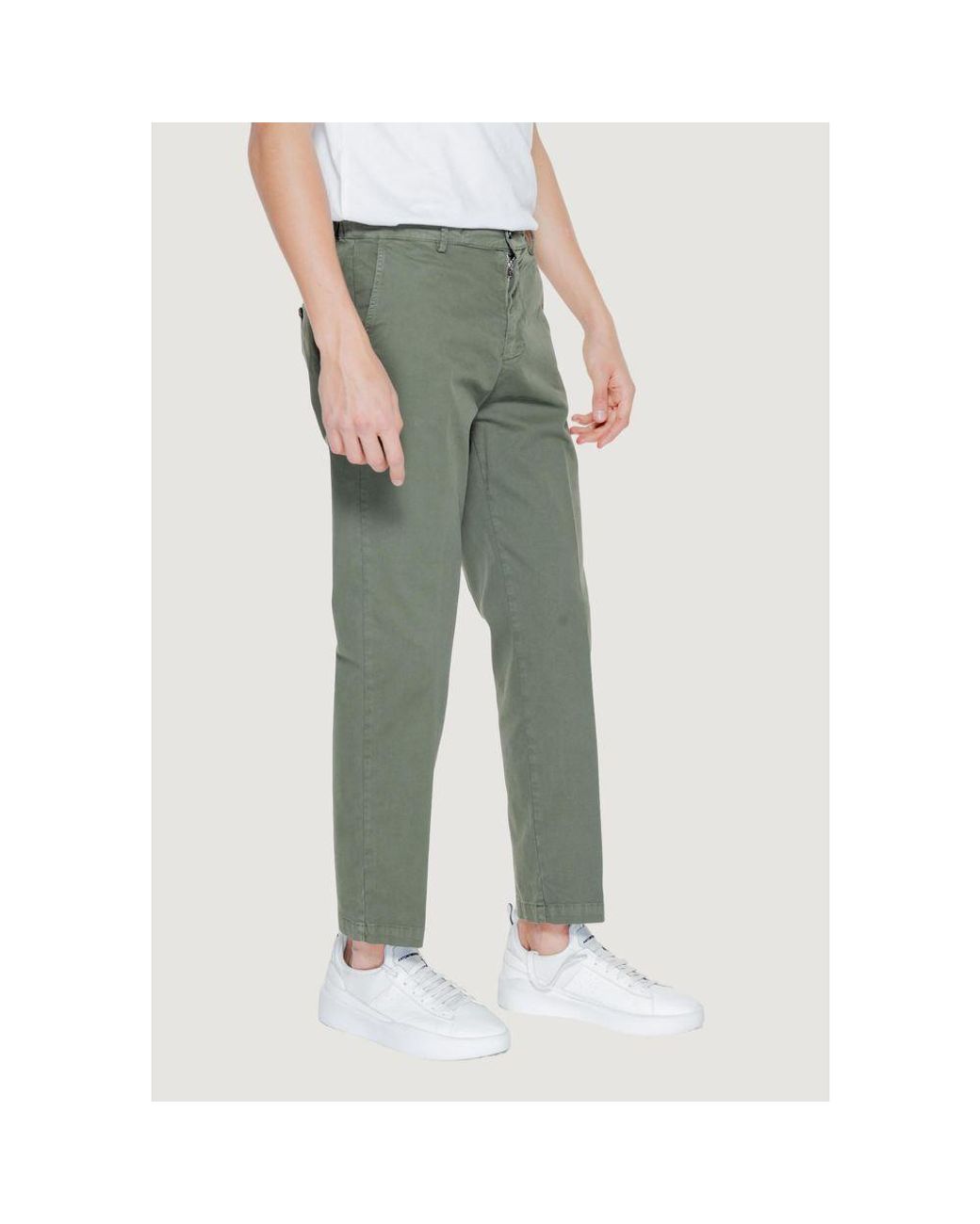 Liu Jo Green Cotton Casual Pants for men