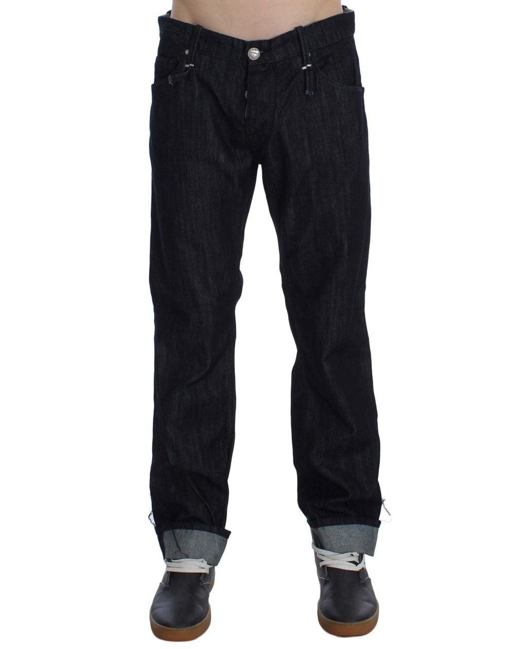 Acht Cotton Regular Straight Fit Jeans Blue Sig30481 for men